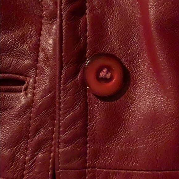 Vintage 24K Leather Red Leather Jacket - Picture 3 of 6